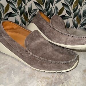 OluKai Men's Grey Suede Leather Slip On Loafers Size 11M